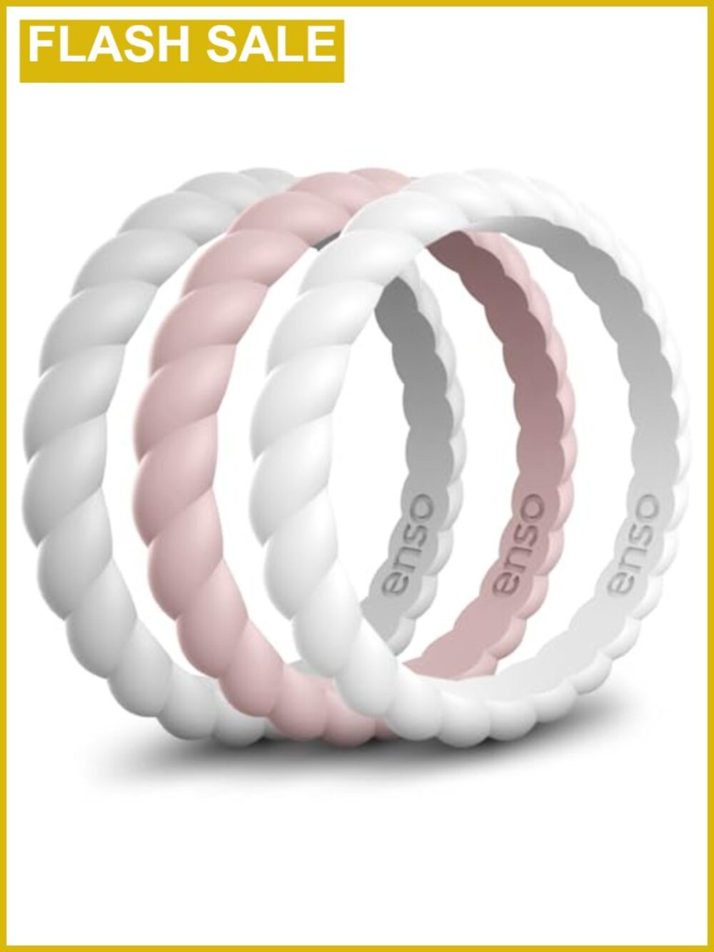 Stackable Silicone Wedding Ring Bundle by Enso Rings